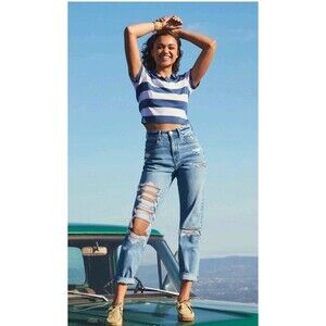 AE Stretch Highest Waist '90s Boyfriend Jean Size 8